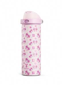 Meoky 24oz Vacuum Insulated Water Bottle With 2-In-1 Straw And Spout Lid, Insulated Cup, Keep Cold 24H, Leak-Proof, Fits In Car Cup Holder, Stainless Steel Tumbler For Sports, Travel, And School - Pink - View 9