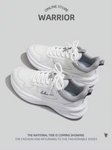 WARRIOR 1 Pair Sporty Dual-Layer Mesh Breathable Casual Sneakers, Minimalist Low-Top Design