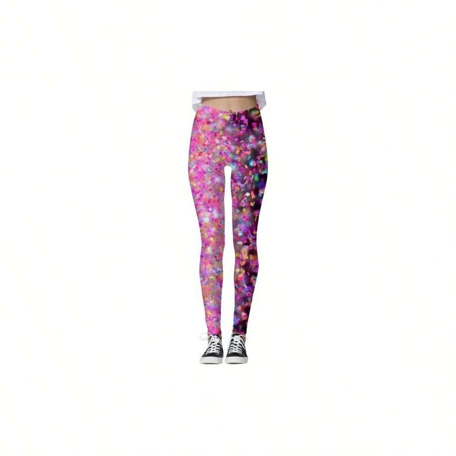 Mardi Gras - Leggings Mardi Gras para mujer, pantalones de yoga para carnaval de Nueva Orleans - Rosa encendido + 2XL - Ver 1