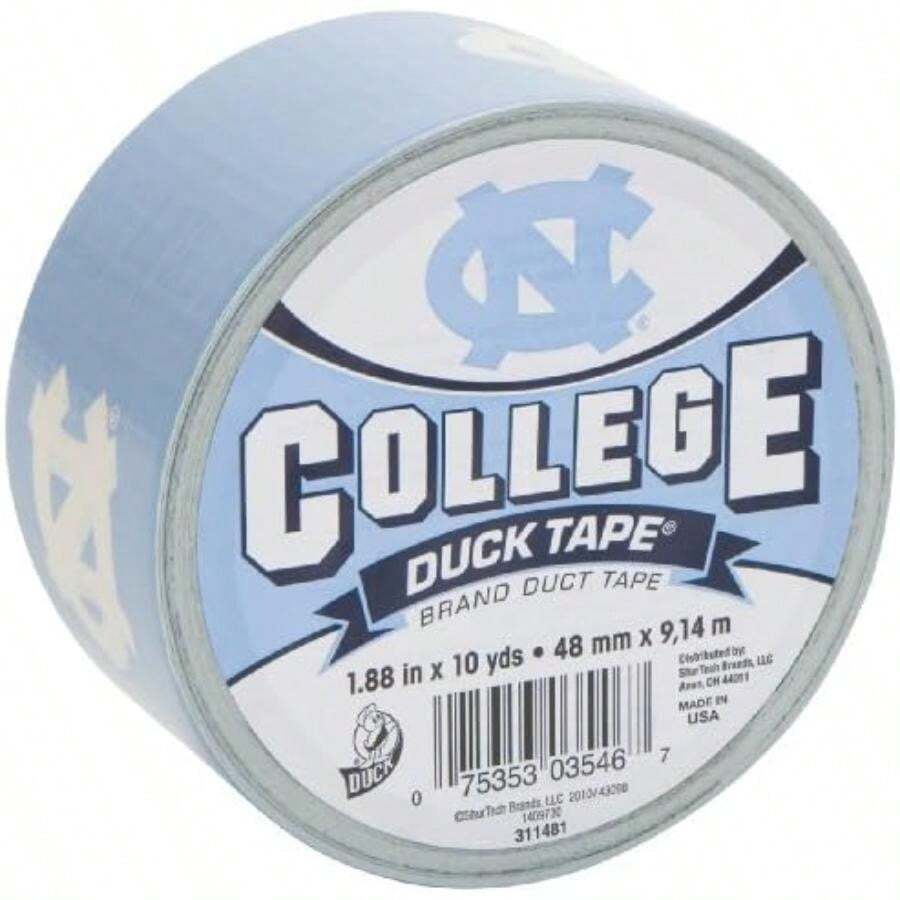 Duck Brand 240267 - Cinta adhesiva con logotipo de la Universidad de , 1.88 pulgadas por 10 yardas, rollo único(North Carolina) - Multicolor - Ver 1