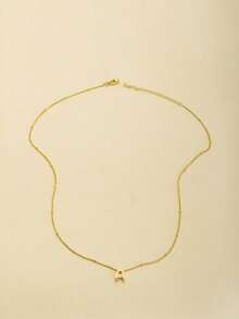 3D字母气球吊坠项链，女士个性化首饰 - 金色 - 查看 3