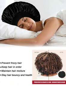 3pcs Women's New Wide Pure Silk Sleep Cap, Satin Hair Cap - Soft Bathing Cap, With Comfortable Elastic Band, Suitable For Daily Wear, Silk Cap, Satin Cap, Christmas Gift, Gift For Girlfriend, Gift For Boyfriend, Gift For Family, Gift For Dad, Gift For Mom, Suitable For Home, Bathroom And Bedroom Use. It Is A Good Helper For Home And Bathroom Decoration, And Also An Ideal Choice For The Back-To-School Season In Summer. - Multicolor - View 5