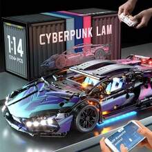 800pcs+ Building Blocks Cyberpunk 911 Starry Sky Sports Car Toy Car Model, Birthday Gift - Christmas Gift - Perfect Gift - Multicolor - View 4