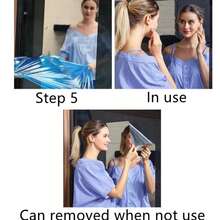 1卷 - 自粘式免钻孔壁挂玻璃贴膜，室内装饰镜面玻璃贴膜，耐用加厚，适用于服装店、家居等多种场景，节省空间，安装简便。 - 亮銀色 - 查看 5