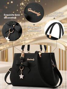 [US-Based Shipping]Dreubea Womens Handbag Tote Shoulder Purse Leather Crossbody Bag,New  Bow-Detail Women's Handbag, Lychee-Textured Handbag, Bow-Adorned Mom Bag For Mature Women, Women's Tote Bag, Dual-Purpose Shoulder Bag, Premium-Quality Handbag,  Fashion Shoulder Bag, New Versatile Commuter Crossbody Bag With Ample Capacity, Stylish Crossbody Bag, PU Leather Shoulder Crossbody Bag, Bow Pendant Tote Bag, Youthful Shoulder Bag, Designer Handbags For Women, Casual Yet Sophisticated Mom Bags, Women's Wallets And Totes, Shoulder Bags, Designer Crossbody Bags For Women, Messenger Bags, Top-Handle Crossbody Bags, Mini Totes, Handheld Shoulder Bags, Crossbody Bags, Perfect Gifts For Moms And Family, Thoughtful Presents For Special Occasions.Christmas Thanksgiving Festival Cyber Monday Holiday Gift Velvet Party New Year Winter Snow  End-Of-Year. - 彩色 - 查看 9