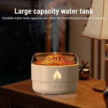 Flame Essential Oil Diffuser 280ml Humidifier Color Quiet Aromatherapy Diffuser Home Bedroom Office Waterless Auto - Blanco - Ver 5