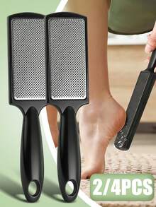 ANDVICTORY 2/4pcs Foot Scrubber/Foot File/Hard Skin Remover/Callus Remover/Stainless Steel Foot Scrubber/Foot Care Pedicure Tools - Multicolor - View 1