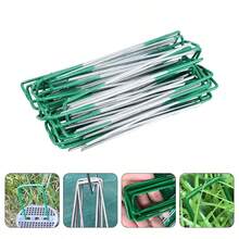 10pcs/20pcs Stainless Steel U-Shaped Garden Pegs, Designed For Reusable, Smooth Surface And Corrosion Resistant, Easy To Use, Suitable For Setting Up Camping Tents, Improving Yard Lawns And Meeting Various Site Requirements. These Pegs Can Also Be Used For Gardening Weeding And Landscaping. - Multicolor - View 1