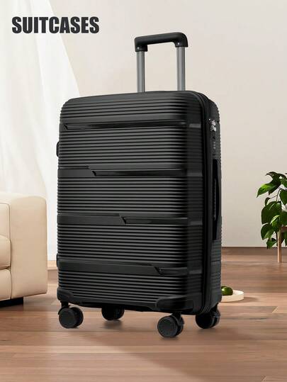 Floless Carry On Luggage Hard Shell Travel Trolley 4 Spinner Wheels Lightweight Polypropylene Suitcase With TSA Lock Spinner, 20in Carry On Luggage Small Suitcase With Spinner Wheels Lightweight Rolling Cabin Suitcase For Airplanes Travel