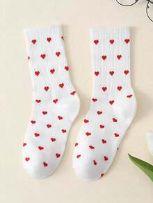 Heart Pattern Crew Socks, Fall Socks - Nhiều màu 2 - Xem 5
