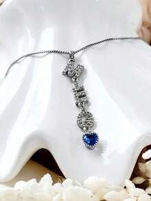 1pc Minimalist Cubic Zirconia Gold Initial DIY Pendant Necklace, Customized Simple Letter Name Vertical Necklace, Stainless Steel Personalized MAMA Pendant Necklace, Fashionable, Autumn, Minimalist, Simple, Casual, Vintage Coin Customized, Unique Gift For Girlfriend, Mom, Family, Friend, Daughter, Anniversary, Valentine's Day, Mother's Day, Birthday, Graduation, Daily Wear, Wedding, Party