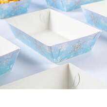 10/24pcs Snowflake Disposable Party Food Boxes, Fries Boxes, Popcorn Boxes, Suitable For Lunch Box, Bakery Bread, Burger Restaurant - Multicolor - View 3