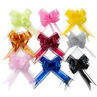 10 paquete de lazos de regalo grandes, surtido de colores de lazos de cinta de satén para bodas, Navidad, Halloween, Acción de Gracias, cumpleaños, San Valentín, decoración, elegante para envolver regalos y arreglos florales