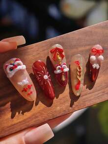 中国新年吉祥卡通头套、舞狮美甲模具、招财袋、中国结雕刻硅胶模具