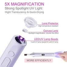 NEUZOJIT  Electric Nail Drill, Mini Nail Drill USB Machine With 10 PCS Drills Bits & Sanding Bands,Manicure Art Pen Remove Polisher, Gel Nail Drill For Acrylic, Manicure Pen Sander Polisher, Cuticle Removal, Suitable For Women Home Or Nail Salon Use, Beginner-Friendly - 白色 - 查看 9