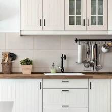 6PCS Square Silver Black Cabinet Door Handle Kitchen Cabinet Drawer Closet Wardrobe Furniture Shoe Cabinet Aluminum Alloy Handle - Black - View 4