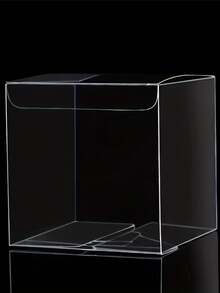 12个装 9*9*9厘米/3.54*3.54*3.54英寸PVC方形透明糖果礼盒巧克力糖果盒首饰收纳盒婚礼圣诞包装礼品盒母鸡派对袋