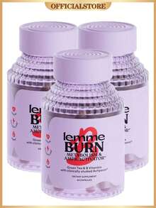 Lemme Burn – Belly Fat Burner & AMPK Activator Supplement For Men & Women – With Actiponin® Gynostemma, Green Tea Extract, B6, B12 – Metabolism Support – 60 Vegetarian Capsules - 3 chai - Xem 1