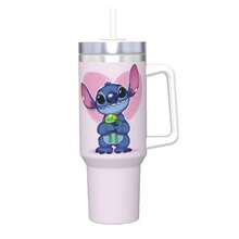 Lilo Stitchs Insulated Tumbler With Straws Lid Cartoon Vacuum Thermal Mug Double Wall Hot Cold Drinks Cup, 40oz - 17 + 均碼 - 查看 1