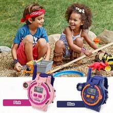 Walkie Talkie recargable para nios Radio bidireccional Walky Talky con linterna, juego de interfono para nios y nias de 4 a 12 aos rosa - Rosado - Ver 7