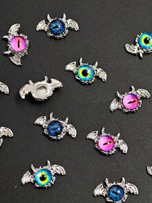 10 món phụ kiện trang trí móng tay hình mắt quỷ 3D - Đá đính móng tay kiểu Gothic bằng hợp kim, phụ kiện tự làm móng, đá trang trí móng, dụng cụ làm móng. - Nhiều màu - Xem 4