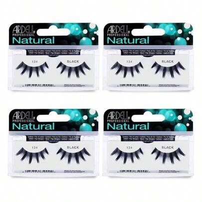 Natural Lashes False Eyelashes 134 Black 4 pack