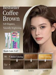专业永久性覆盆子红染发剂套装 – 持久亮丽的沙龙级染发效果，男女皆宜，100% 遮盖白发，防褪色配方，居家轻松使用（色号：S-45，2 支装）“畅销款 自然黑 奶茶棕 咖啡棕 粉棕