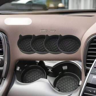 Anti-Slip Car Cup Holder Mat, Anti-Noise Reinforced Edge, Portable Cup Holder, Auto Accessories