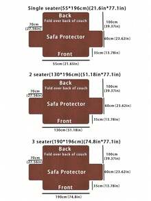 1pc Brushed Plush Sofa Cushion Cover, Waterproof Anti-Slip Sofa Protector, Suitable For 1/2/3/4 Seater Sofas, Modern Style, All Season