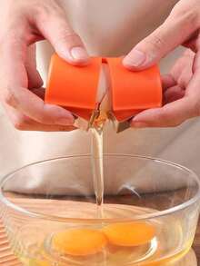 2pcs Egg Shell Opener, Cracker & Peeler Tool - Fast-Shelling Ergonomic Plastic Egg Separator For Raw & Hard-Boiled Eggs, Vibrant Pink/Orange/Yellow Kitchen Gadgets For Cooking & Baking, Practical Kitchenware,Easy To Clean Material - Multicolor - View 7