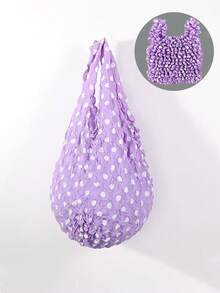 女士可扩展手提袋，可折叠可重复使用购物袋，大容量，多种颜色可选，可折叠，旅行必备，菠萝袋，褶皱气泡袋，适合旅行、露营、户外活动、海滩、暑假、返校季等场合。 - 彩色 - 查看 15