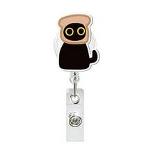 1pc Cat Retractable Badge Reel, Cute Black Cat Acrylic Expandable Badge Holder Clip, Suitable For Nurses, Doctors, Volunteers, Teachers ID Card Clips, Valentine's Day, Back To School Gifts - Nhiều màu - Xem 8
