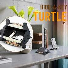 Hide A Key Outside Fake Rock Key Hider Turtle Look For Garden Or Yard, Secret Storage Box For Spare Keys Hidden Safe - Garden Decoration- Key Hider Outdoor In Rock - Black - View 6