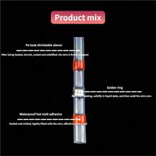 20/50pcs Box PE Heat Shrink Waterproof Welding Ring Connector, No Crimp Shielded Wire Terminal - Suitable For DIY Electronics/Automotive/Outdoor Wiring - Multicolor - View 7