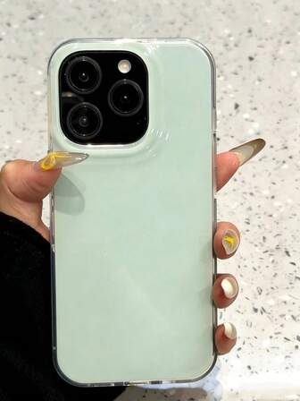 Funda de teléfono suave y a prueba de golpes de color sólido compatible con iPhone 17Air, 16, 15, 14, 13, 12 Pro Max, 11, con acabado brillante y diseño lindo
