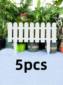 White Plastic Fence, Garden Picket Fence, Outdoor Gardening Fencing, Interlocking Small Fence - White - View 13
