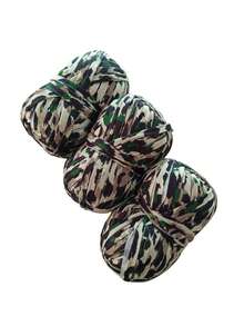 Lot de 3 paquets de 300g de fil ruban en polyester, multicolore à effet ombré et rayures, pour le crochet maison de chaussons, sacs, paniers de rangement et artisanat - Multicolore - Voir 11