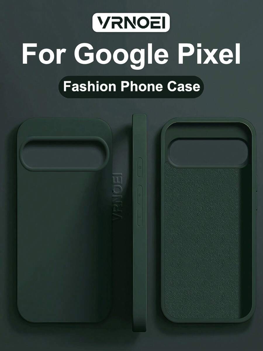Casing Ponsel Original VRNOEI yang Modis, Kompatibel dengan Google Pixel 9/8/10 Pro XL, Pixel 10/9/8/6/7 Pro/6A/7A/8A, Casing Lembut Peredam Guncangan - Dark Green - View 1