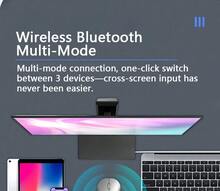 HP DM10 Wireless Bluetooth Dual-Mode Mouse: Bluetooth 5.0 + 2.4G Dual Connection, Quick Switching Between Multiple Devices, Stable Transmission Up To 10 Meters, Quiet Buttons, Long Battery Life (Battery Version), Compatible With Desktop And Laptops [Battery Version Includes Mouse Pad] - Gun Gray - View 4