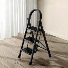 [Durable Folding Ladder] 500 Lbs Capacity, Durable, Lightweight 2/3/4/5-Step Portable Folding Ladder | Heavy-Duty, Anti-Slip Pedals, Sturdy Design For Home And Industrial Use, Ideal For Home, Garage, Workshop, Construction Sites, Robust Handrails - Đỏ - Xem 14