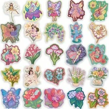 SCXXBSW 50pcs Flower Fairy Cartoon Fun And Exquisite Graffiti Stickers Self-Adhesive Desktop Phone Case Notebook Stickers - Multicolor - View 6
