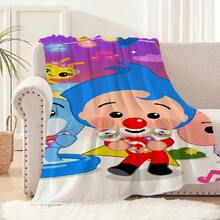 Cartoon P-Plim Plim Cute Blanket Plush Nap Sofa Rug For Living Room Warm Office Bedroom Birthday Home Travel Gifts1.Jpg - 白色 - 查看 1