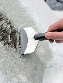 1/2pcs Stainless Steel Car Snow Shovel, Windshield Snow Scraper, Ice Scraper, Winter Car Snow Removal Tool, Durable Snow Shovel Ice Scraper Window Cleaning Tool Fit For All Cars - Black - View 11