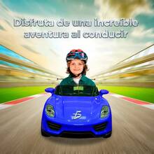 Coche eléctrico para niños con luces RGB y control remoto – Velocidad máxima 6 km/h, batería 12V - Rojo - Ver 7