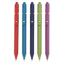 1pc/5pcs Random Color Muted Tone Low Center Of Gravity Push-Button Neutral Pen, Retro High-Aesthetic 0.5mm Black Pen For Students & Writing - Multicolor - View 6