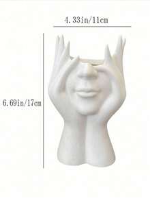 1个多功能桌面收纳盒，人形设计，可用作笔筒/化妆刷收纳盒，创意人体艺术化妆刷收纳盒，笔筒，化妆品收纳盒，梳妆台收纳盒 - 彩色 - 查看 6