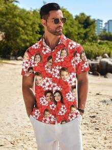 Customized Shirt, Personalized Shirt With Custom Design Of Male/Female Portrait, Family Members, Pets, Cartoon, Holiday Themed, Fun Shirt - Multicolor - View 4