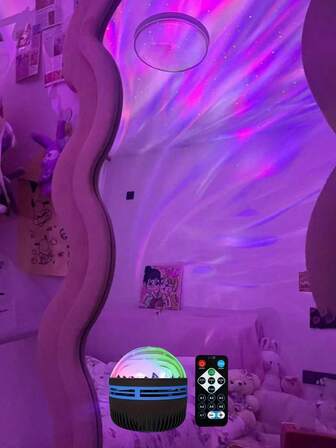 适用于房间装饰的LED灯，带多色遥控器，可用于房间装饰、情人节/圣诞节/万圣节/露营婚礼装饰氛围灯