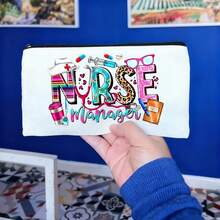 Nurse Makeup Bag, Cosmetic Bag, Wallet, Nursing Makeup Bag, Gift For Teenage Girls, Nurse Appreciation Gift, Toiletry Organizer Bag, Cosmetic Pouch, Zipper Phone Pouch, Pencil Case, Clutch, Teacher Gift, Travel Essentials, Gift For Women & Girls, Makeup Tool & Brush Organizer, Makeup Storage Bag, Cosmetic Storage Pouch - Multicolor - View 2