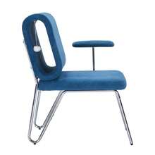 Office Chair With Integrated Cat Bed - Pet-Friendly Chair, Scratch-Resistant Material, Wide Seat, Interchangeable Armrests, Ergonomic Design, Cat Bed In The Backrest, Armchair - Blue - View 10